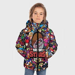 Куртка зимняя для мальчика BRAWL STARS Dinomike, цвет: 3D-черный — фото 2