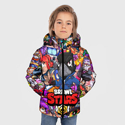Куртка зимняя для мальчика BRAWL STARS CROW, цвет: 3D-светло-серый — фото 2