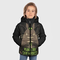 Куртка зимняя для мальчика Plant a tree Save the forest, цвет: 3D-светло-серый — фото 2