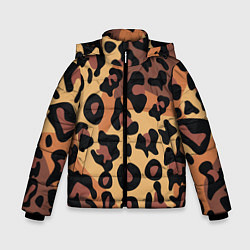 Куртка зимняя для мальчика Кошачий окрас, цвет: 3D-черный
