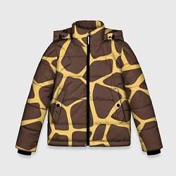 Куртка зимняя для мальчика Окрас жирафа, цвет: 3D-красный