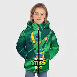 Куртка зимняя для мальчика Brawl Stars Leon, Dab, цвет: 3D-черный — фото 2