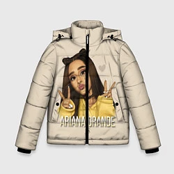 Куртка зимняя для мальчика Ariana Grande Ариана Гранде, цвет: 3D-светло-серый