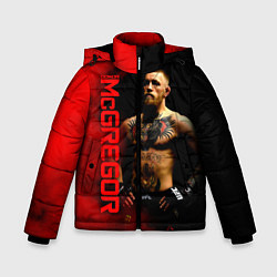 Куртка зимняя для мальчика Конор МакГрегор, цвет: 3D-красный