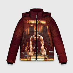 Куртка зимняя для мальчика Power of will, цвет: 3D-черный