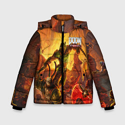 Куртка зимняя для мальчика DOOM, цвет: 3D-светло-серый