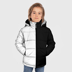 Куртка зимняя для мальчика ПРОСТО ЧЁРНО-БЕЛЫЙ, цвет: 3D-светло-серый — фото 2