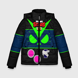 Куртка зимняя для мальчика BRAWL STARS 8-BIT VIRUS, цвет: 3D-черный