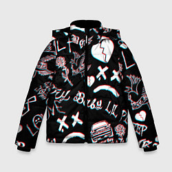 Куртка зимняя для мальчика LIL PEEP GLITCH, цвет: 3D-черный