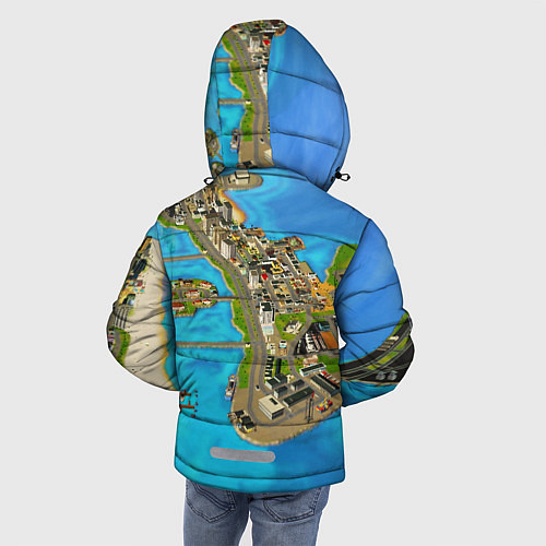 Зимняя куртка для мальчика GRAND THEFT AUTO:VICE CITY / 3D-Светло-серый – фото 4
