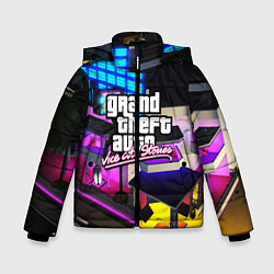 Куртка зимняя для мальчика GTA:VICE CITY, цвет: 3D-светло-серый