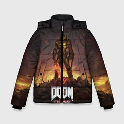 Куртка зимняя для мальчика DOOM ETERNAL, цвет: 3D-черный