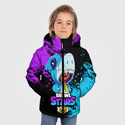 Куртка зимняя для мальчика Brawl Stars Leon Shark, цвет: 3D-светло-серый — фото 2