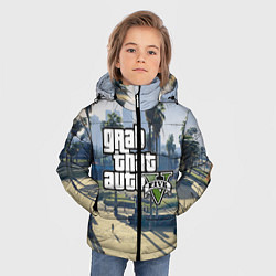 Куртка зимняя для мальчика GRAND THEFT AUTO 5, цвет: 3D-светло-серый — фото 2