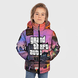 Куртка зимняя для мальчика GTA VI, цвет: 3D-черный — фото 2