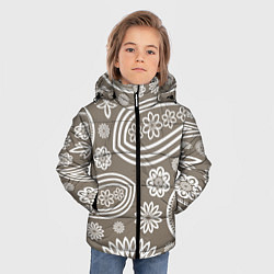 Куртка зимняя для мальчика Цветочная роспись, цвет: 3D-красный — фото 2