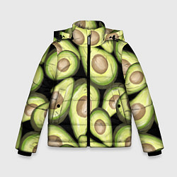 Куртка зимняя для мальчика Avocado background, цвет: 3D-черный