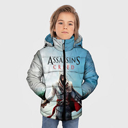 Куртка зимняя для мальчика Assassins Creed, цвет: 3D-красный — фото 2