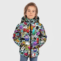 Куртка зимняя для мальчика Stickerboom, цвет: 3D-светло-серый — фото 2