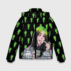 Куртка зимняя для мальчика Billie Eilish, цвет: 3D-черный