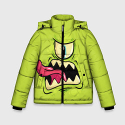 Куртка зимняя для мальчика Монстрик Циклопик, цвет: 3D-черный