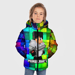 Куртка зимняя для мальчика Minecraft Майнкрафт, цвет: 3D-черный — фото 2