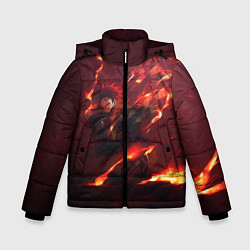 Куртка зимняя для мальчика Танджиро Камадо, цвет: 3D-черный