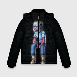 Куртка зимняя для мальчика CountryHumans - Россия, цвет: 3D-светло-серый
