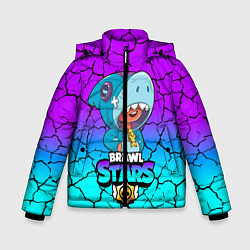 Куртка зимняя для мальчика Brawl stars leon shark, цвет: 3D-черный