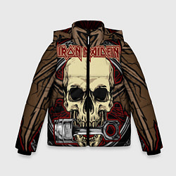 Куртка зимняя для мальчика Iron Maiden, цвет: 3D-черный