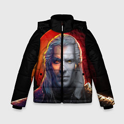 Куртка зимняя для мальчика HALF WITCHER, цвет: 3D-черный