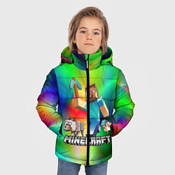 Куртка зимняя для мальчика MINECRAFT, цвет: 3D-черный — фото 2