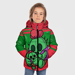 Куртка зимняя для мальчика Brawl stars SPIKE, цвет: 3D-черный — фото 2