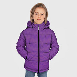 Куртка зимняя для мальчика Фиолетовая волна, цвет: 3D-черный — фото 2