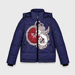 Куртка зимняя для мальчика Козерог Знак Зодиака, цвет: 3D-светло-серый