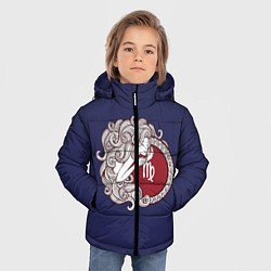 Куртка зимняя для мальчика Дева Знак Зодиака, цвет: 3D-черный — фото 2