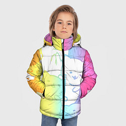Куртка зимняя для мальчика Котоколлаж 05, цвет: 3D-черный — фото 2