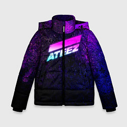 Куртка зимняя для мальчика ATEEZ neon, цвет: 3D-черный