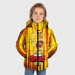 Куртка зимняя для мальчика Brawl stars sally leon, цвет: 3D-черный — фото 2