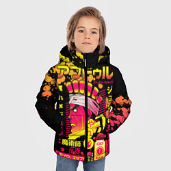 Куртка зимняя для мальчика Приключения ДжоДжо, цвет: 3D-черный — фото 2