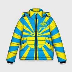 Куртка зимняя для мальчика Космические войска, цвет: 3D-черный