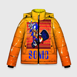 Куртка зимняя для мальчика Sonic - Соник, цвет: 3D-черный