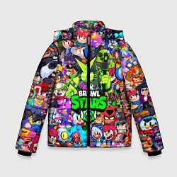Куртка зимняя для мальчика BRAWL STARS: 8 BIT, цвет: 3D-черный