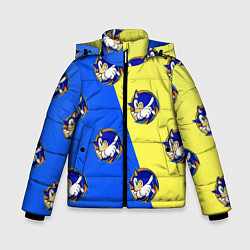 Куртка зимняя для мальчика Sonic - Соник, цвет: 3D-черный