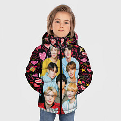 Куртка зимняя для мальчика I Love BTS, цвет: 3D-светло-серый — фото 2