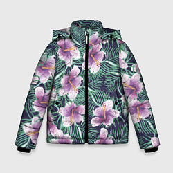 Зимняя куртка для мальчика Тропический цветок