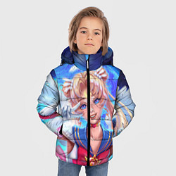 Куртка зимняя для мальчика КРЫЛЬЯ АНИМЕ, цвет: 3D-светло-серый — фото 2