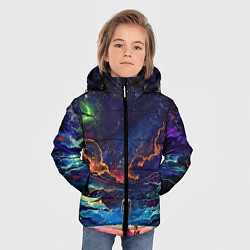 Куртка зимняя для мальчика Космос, цвет: 3D-светло-серый — фото 2