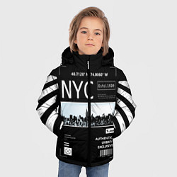 Куртка зимняя для мальчика Off-White: NYC, цвет: 3D-черный — фото 2