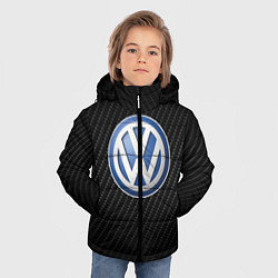 Куртка зимняя для мальчика Volkswagen Logo, цвет: 3D-красный — фото 2